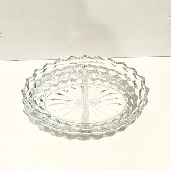 Vintage fostoria America 2 part oval relish dish 10 x 7 - Picture 1 of 4